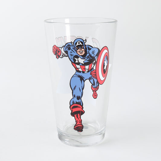 Toon Tumblers Captain America 16 oz Pint Glass