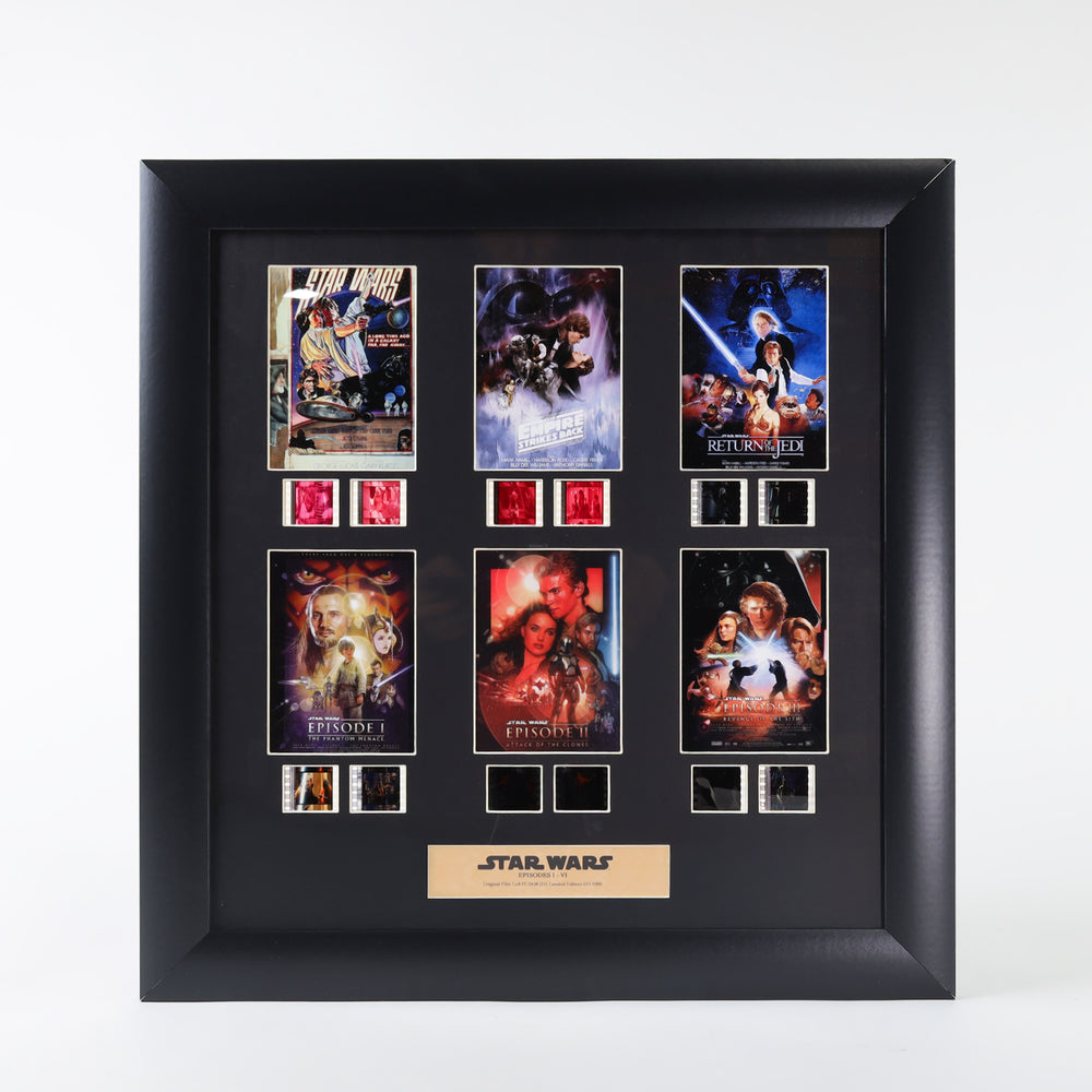 FilmCells Star Wars Thru the Ages Episode I-VI Montage Framed Art (Certificate of Authenticity)