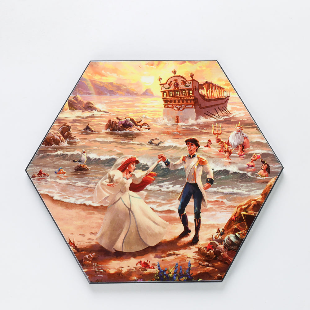 Trend Setters Disney "The Little Mermaid Celebration of Love" Knexagon Wood Print wall art