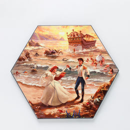 Trend Setters Disney "The Little Mermaid Celebration of Love" Knexagon Wood Print wall art