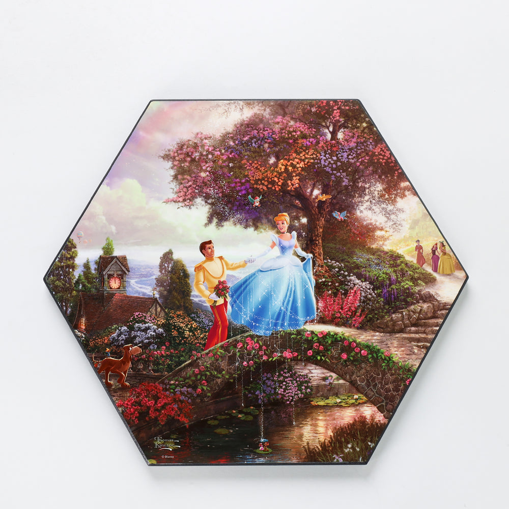 Trend Setters Thomas Kinkade Disney "Cinderella Wishes Upon A Dream" Knexagon Wood Print wall art