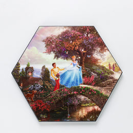 Trend Setters Thomas Kinkade Disney "Cinderella Wishes Upon A Dream" Knexagon Wood Print wall art