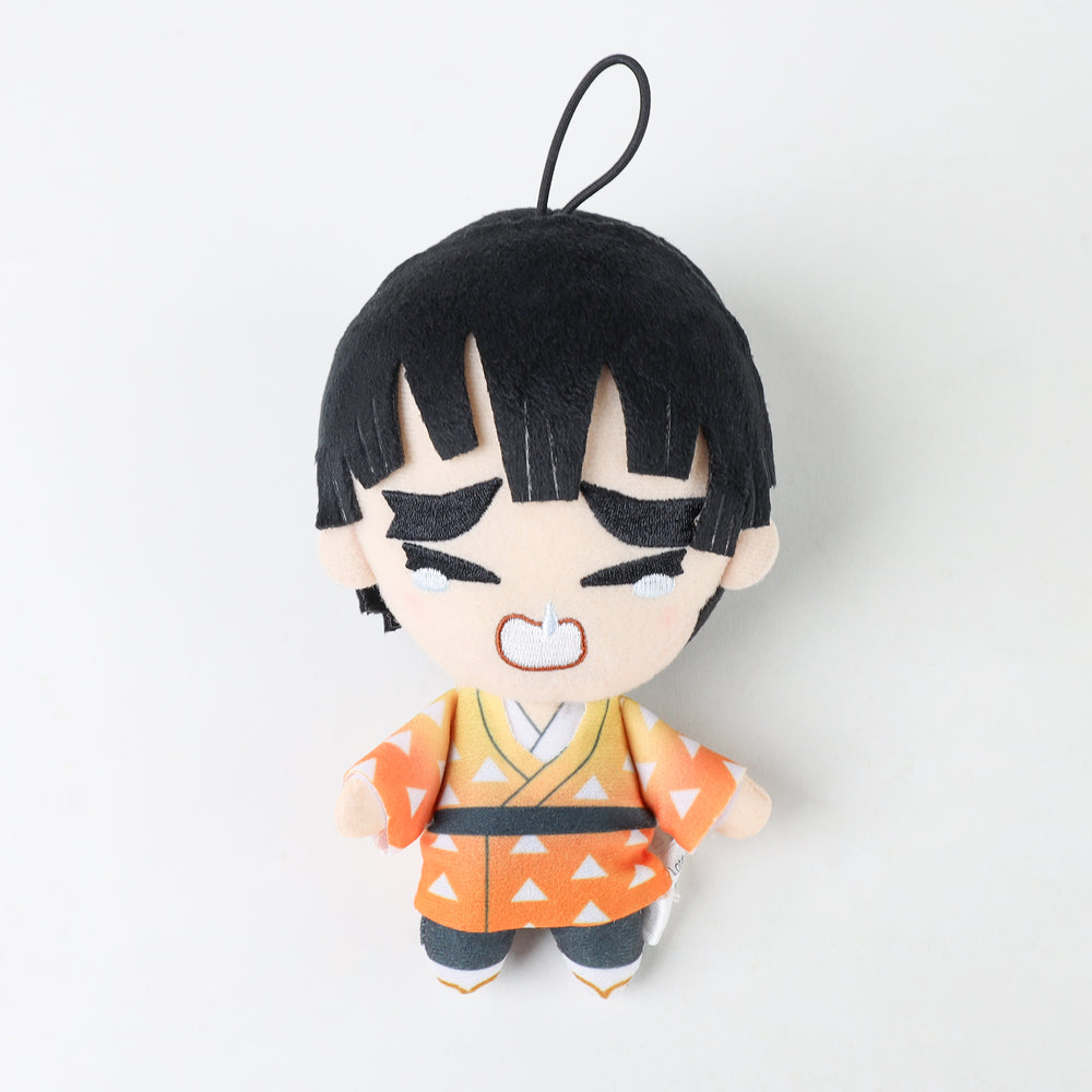 Demon Slayer Black Hair Zenitsu Plush 5" Kimetsu No Yaiba Crying Mascot