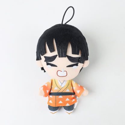 Demon Slayer Black Hair Zenitsu Plush 5" Kimetsu No Yaiba Crying Mascot