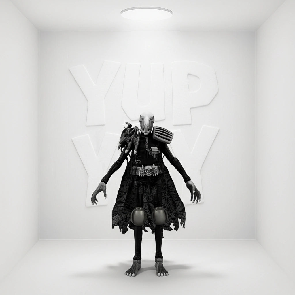 Hiya Toys 2000 A.D. Comics - Judge Mortis (Black & White Ver.) 1/18 Scale Action Figure