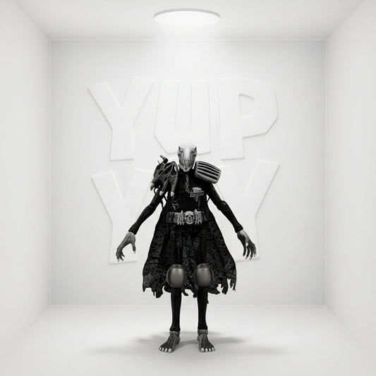 Hiya Toys 2000 A.D. Comics - Judge Mortis (Black & White Ver.) 1/18 Scale Action Figure