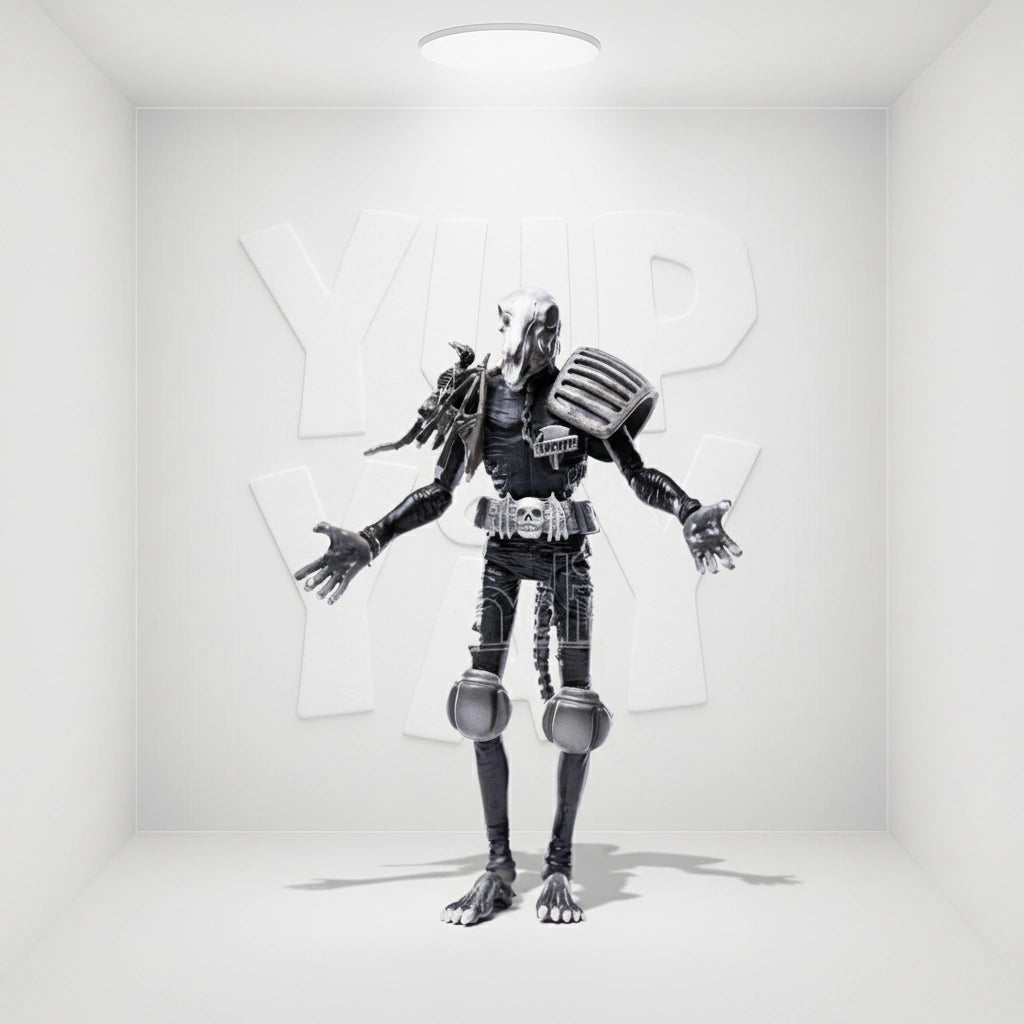 Hiya Toys 2000 A.D. Comics - Judge Mortis (Black & White Ver.) 1/18 Scale Action Figure