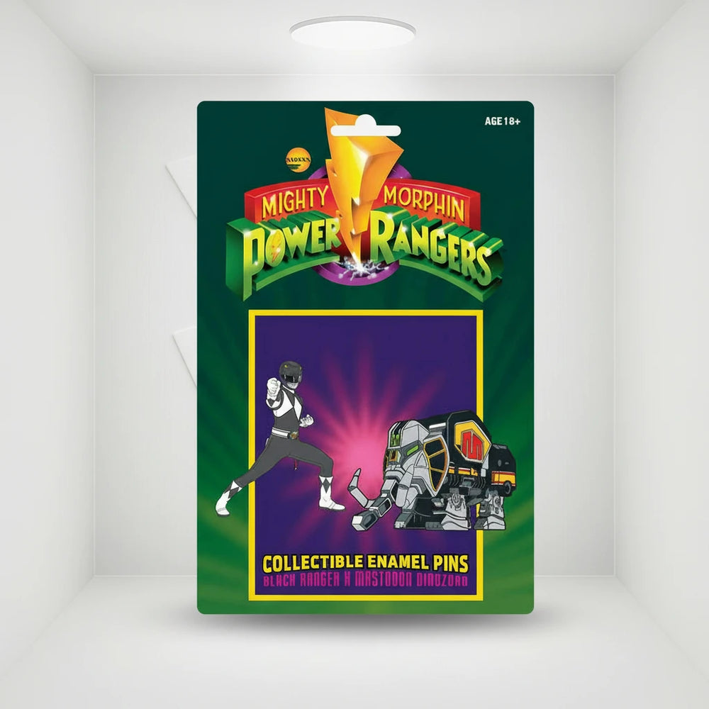 Icon Heroes MMPR - Black Ranger Retro Pin