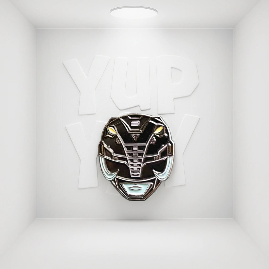 Icon Heroes MMPR - Black Ranger Retro Pin