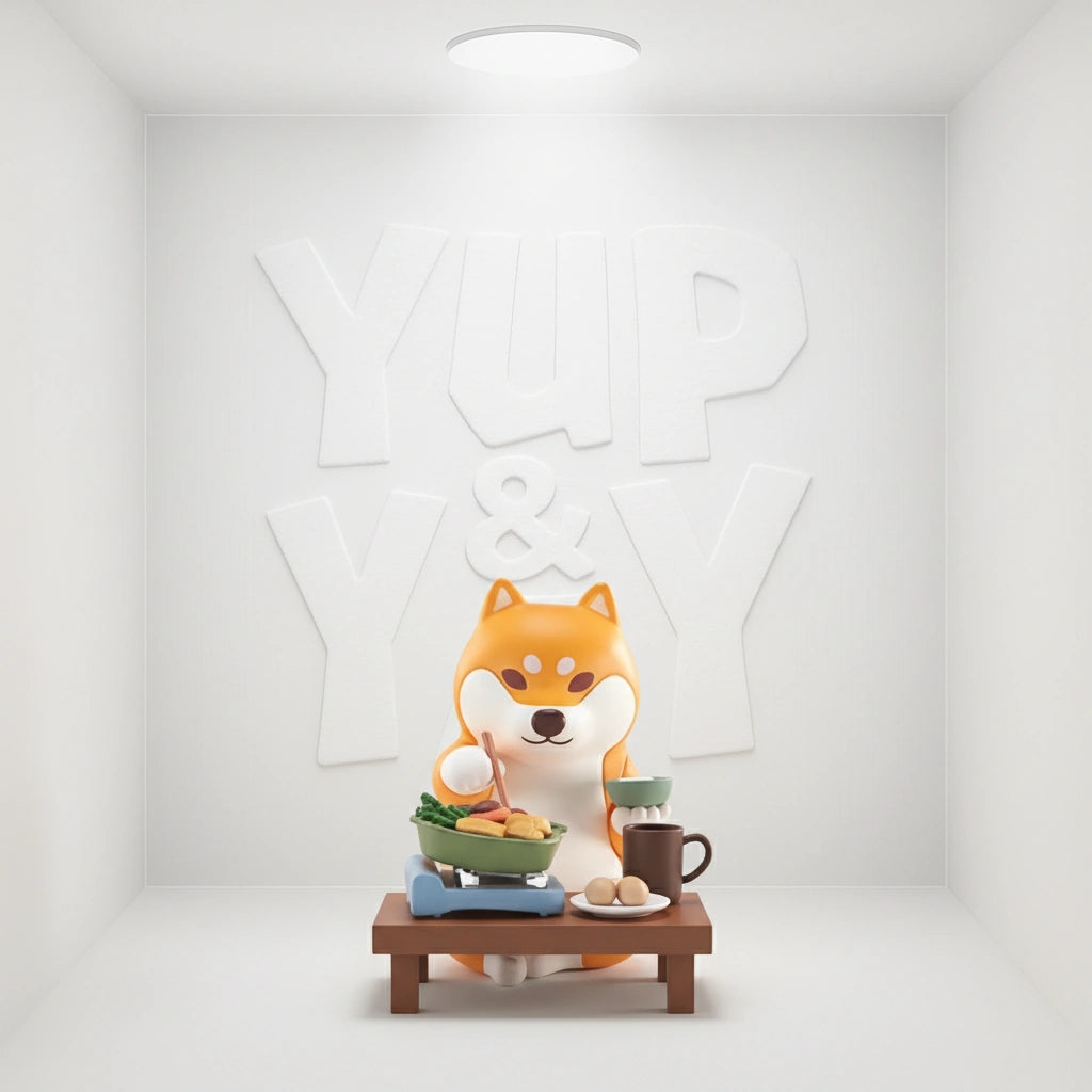 Kongzoo Shiba Dogs in the Wall Magnetic Miniature Figure Blind Box Display (Case of 5)