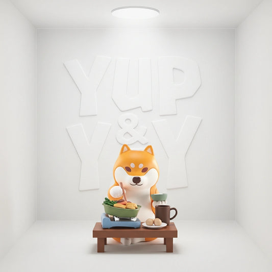 Kongzoo Shiba Dogs in the Wall Magnetic Miniature Figure Blind Box Display (Case of 5)