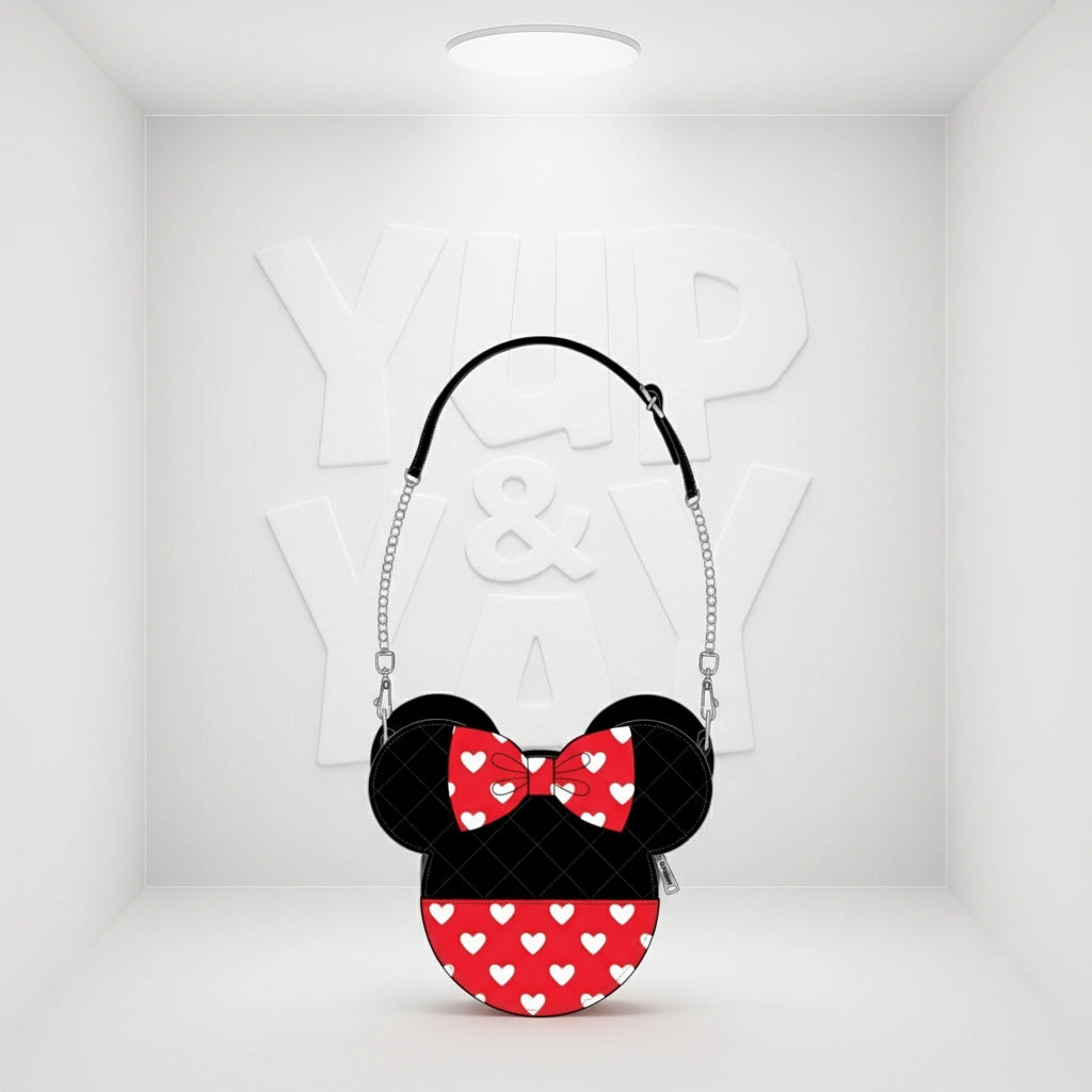 Loungefly Disney Mickey and Minnie Mouse Valentines Reversible Crossbody Bag