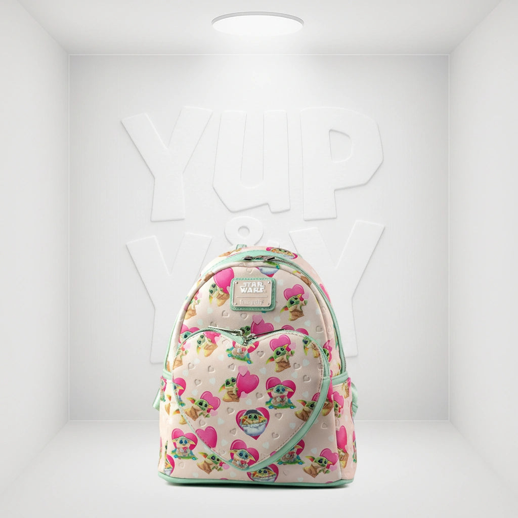 Loungefly SW Mandalorian Grogu Valentines Mini Backpack