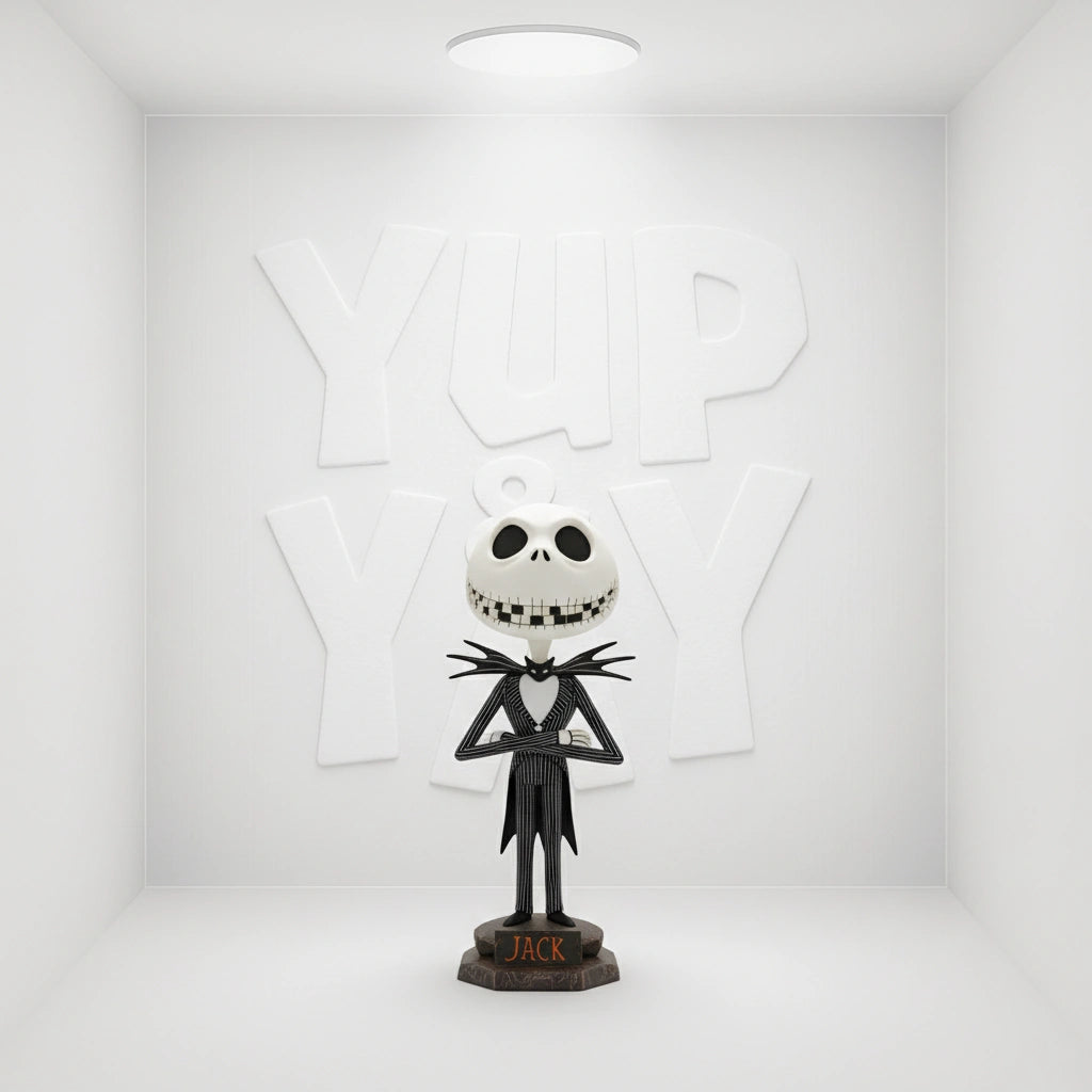 Nightmare Before Christmas Graveyard Jack Skellington Head Knocker Bobble Head