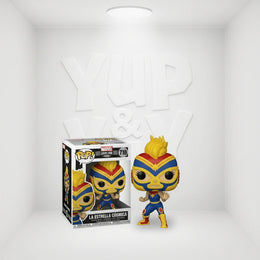 Funko Pop! Marvel: Luchadores - Captain Marvel (La Estrella Cosmica) #710
