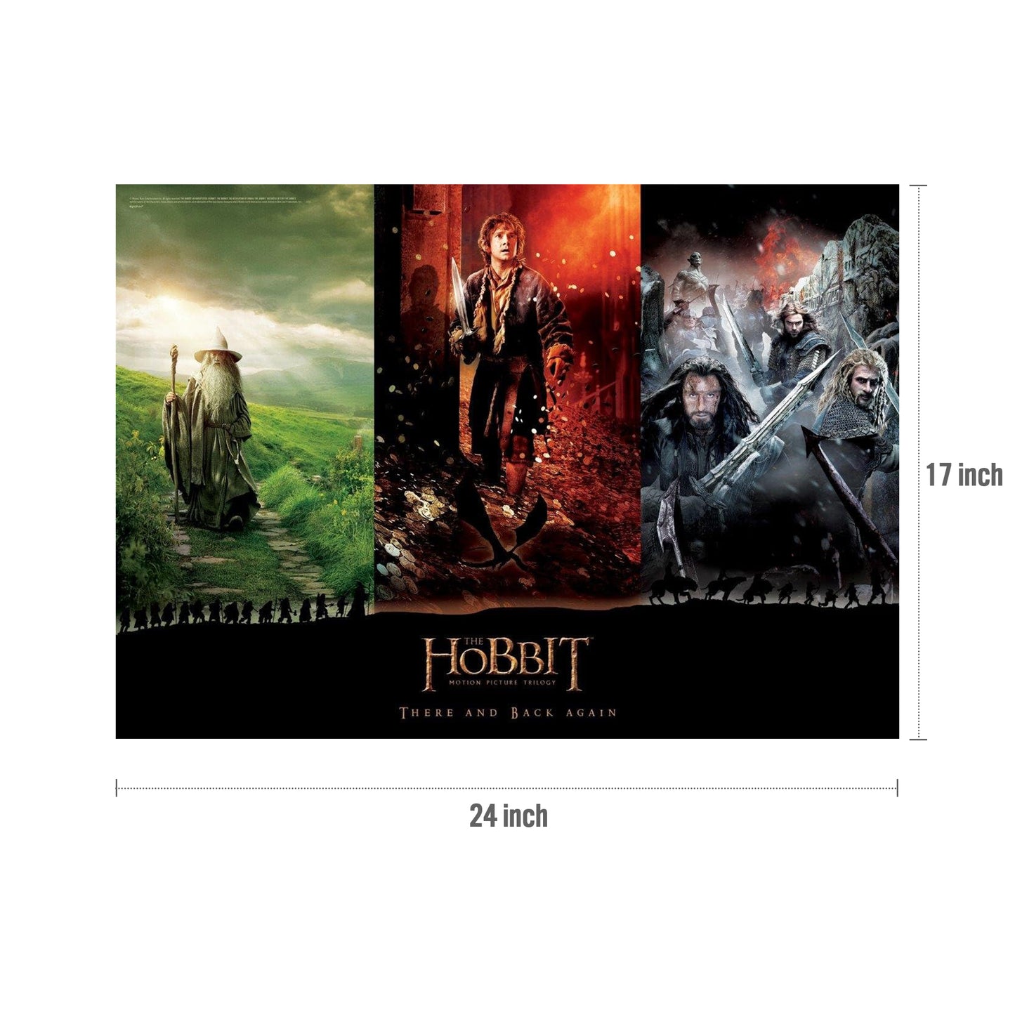 Hobbit Trilogy (There and Back Again) MightyPrint Wall Art