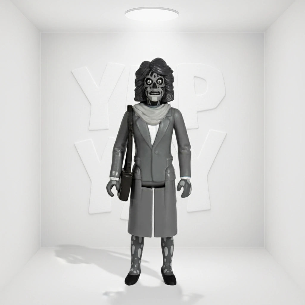 Super 7 Reaction 3.75" Action Figure: They Live - Female Ghoul ("Submit" Black & White Ver.)