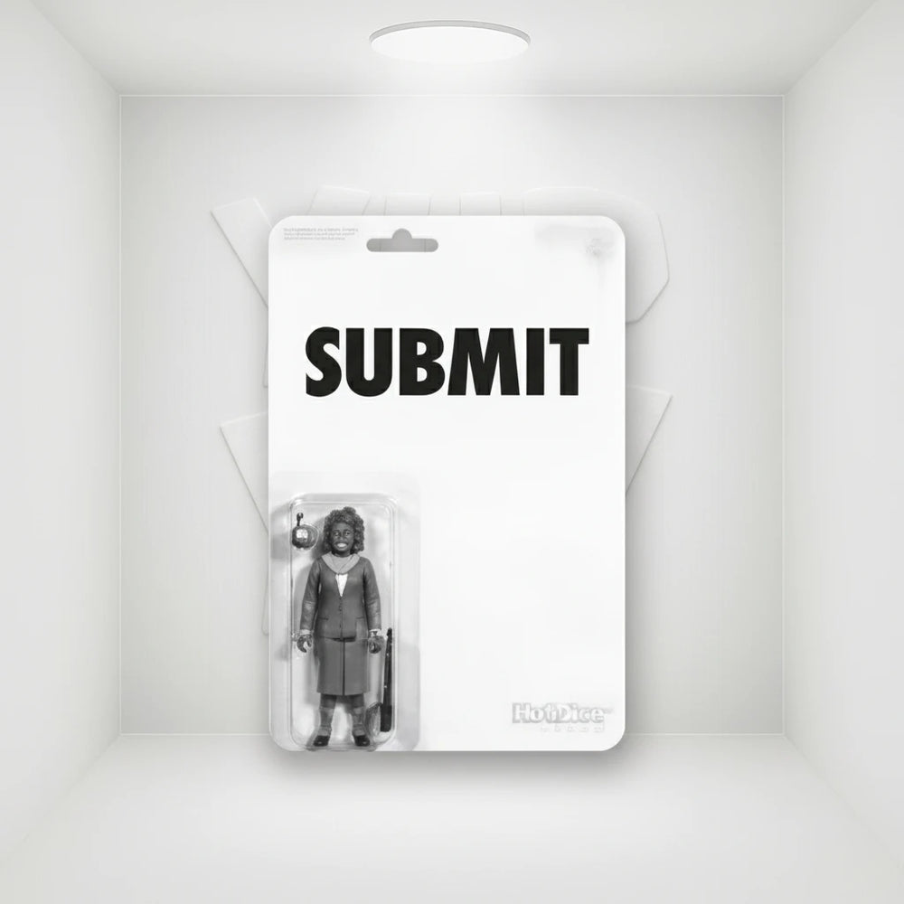 Super 7 Reaction 3.75" Action Figure: They Live - Female Ghoul ("Submit" Black & White Ver.)
