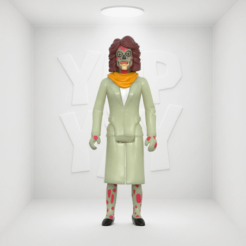 Super 7 Reaction 3.75" Action Figure: They Live - Female Ghoul ("Submit" Black & White Ver.)