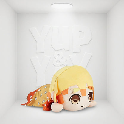 Demon slayer Kimetsu No Yaiba- SEGA Zenitsu Agatsuma Lying Down Plush (Mouth open vers.)