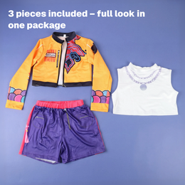 Girls K-Pop Demon Hunter Rumi Costume 3-Piece Set