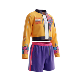 Girls K-Pop Demon Hunter Rumi Costume 3-Piece Set