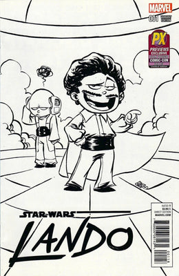 Marvel Star Wars Lando #1 (2015, Skottie Young B&W SDCC Variant)