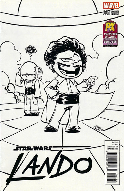 Marvel Star Wars Lando #1 (2015, Skottie Young B&W SDCC Variant)