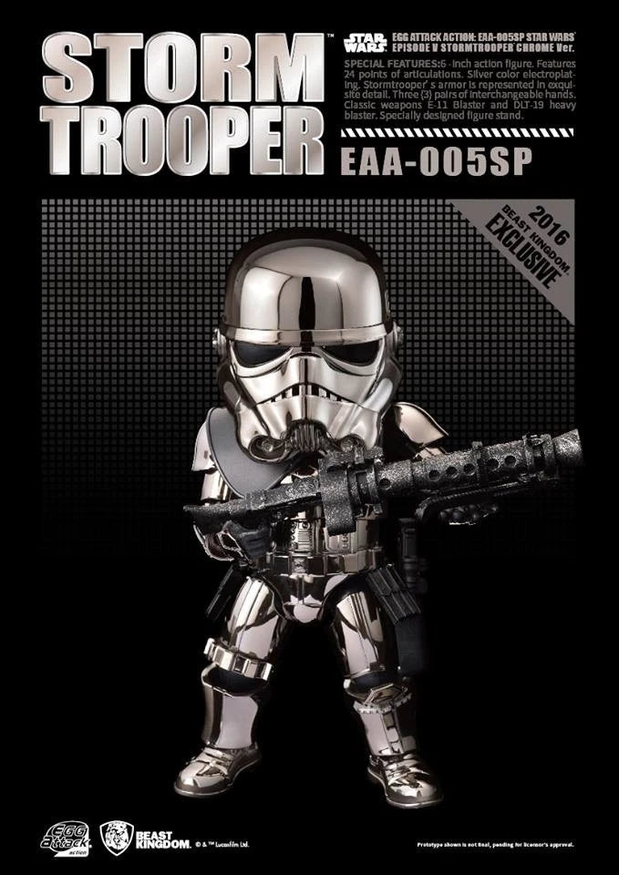 Beast Kingdom Egg Attack: Star Wars - Chrome Stormtrooper (SDCC 2016 Exclusive) (EAA-005)